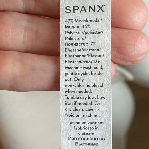 Spanx Aire. Sleeveless Tank Dress w Belt & Shoulder Pads Tahini Tan Sz M NWT - Picture 12 of 15